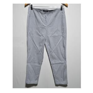 Robell Modell Bella 09 Ankle Grazer Blue & White Pull on Pants Size 8 Office
